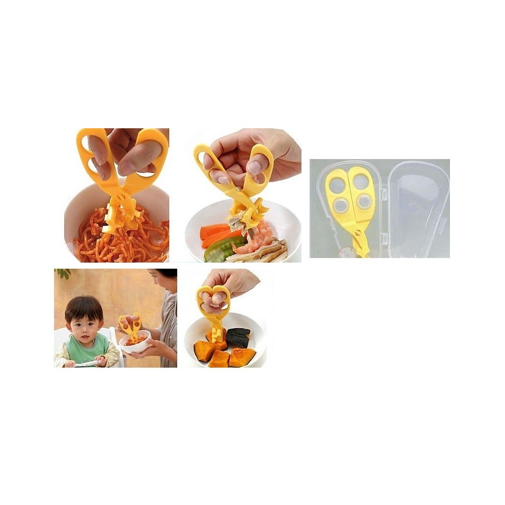 Japanese GINO Multifunctional food scissors Baby food supplement scissors.